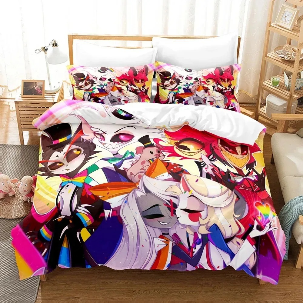 Home Textiles Classic Fashion - Conjunto de Cama Hazbin Hotel com