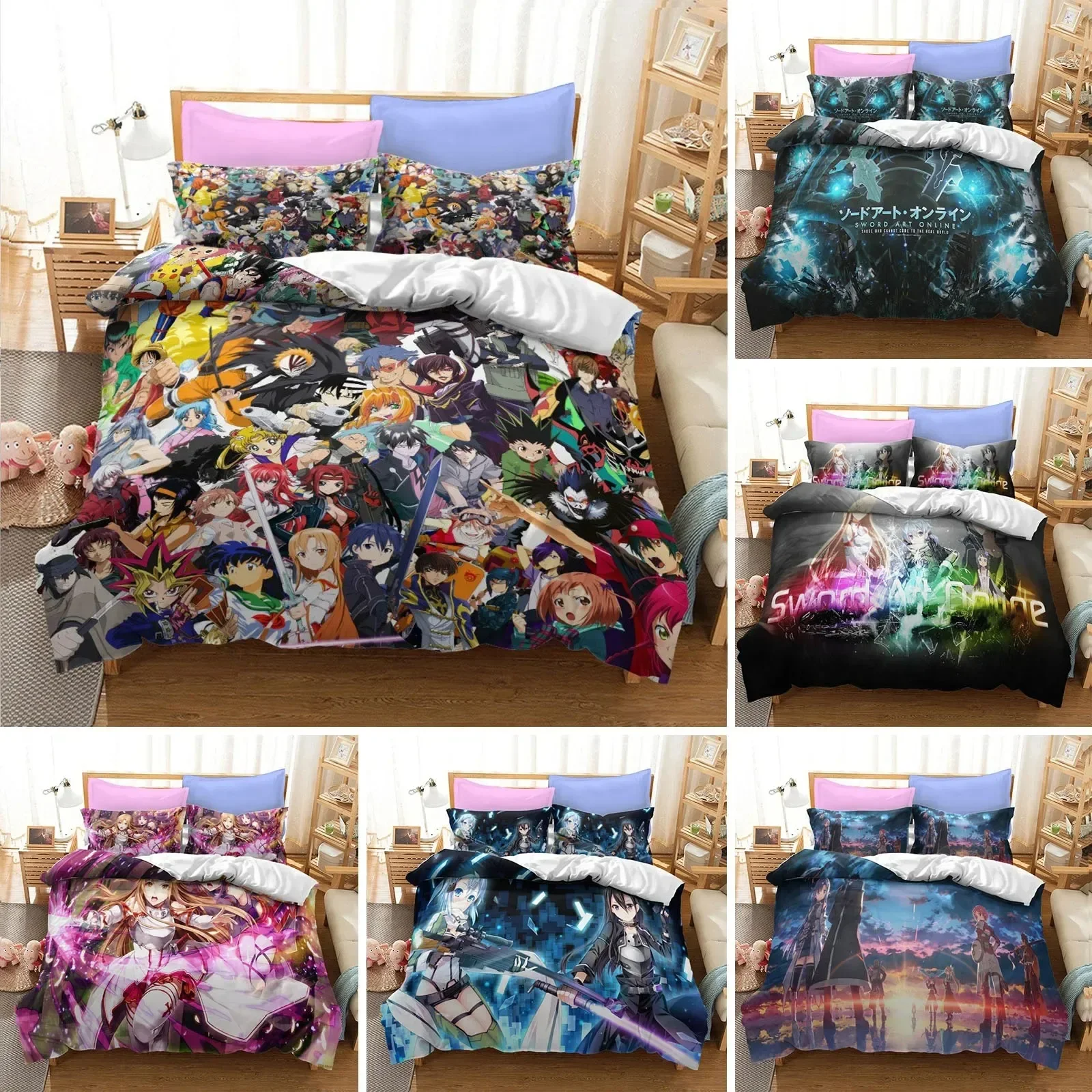 Home Textiles Online - Conjunto de Cama Anime Sword Art