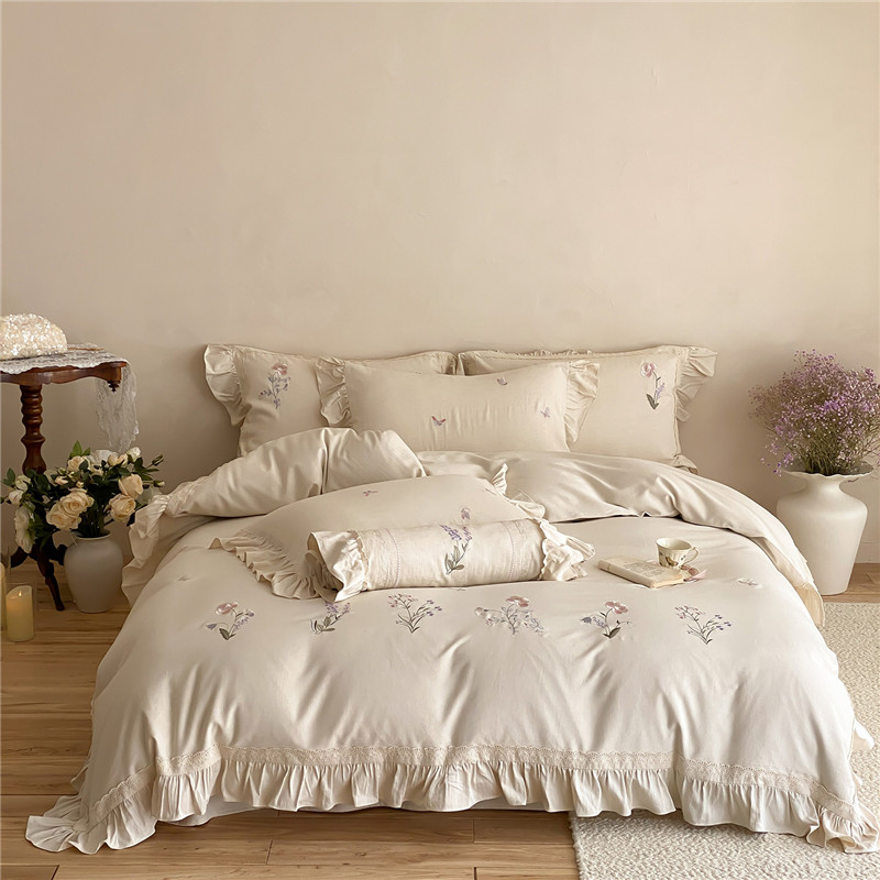 Home Textiles Towel Set - Conjunto de Cama Luxuoso com Bordado