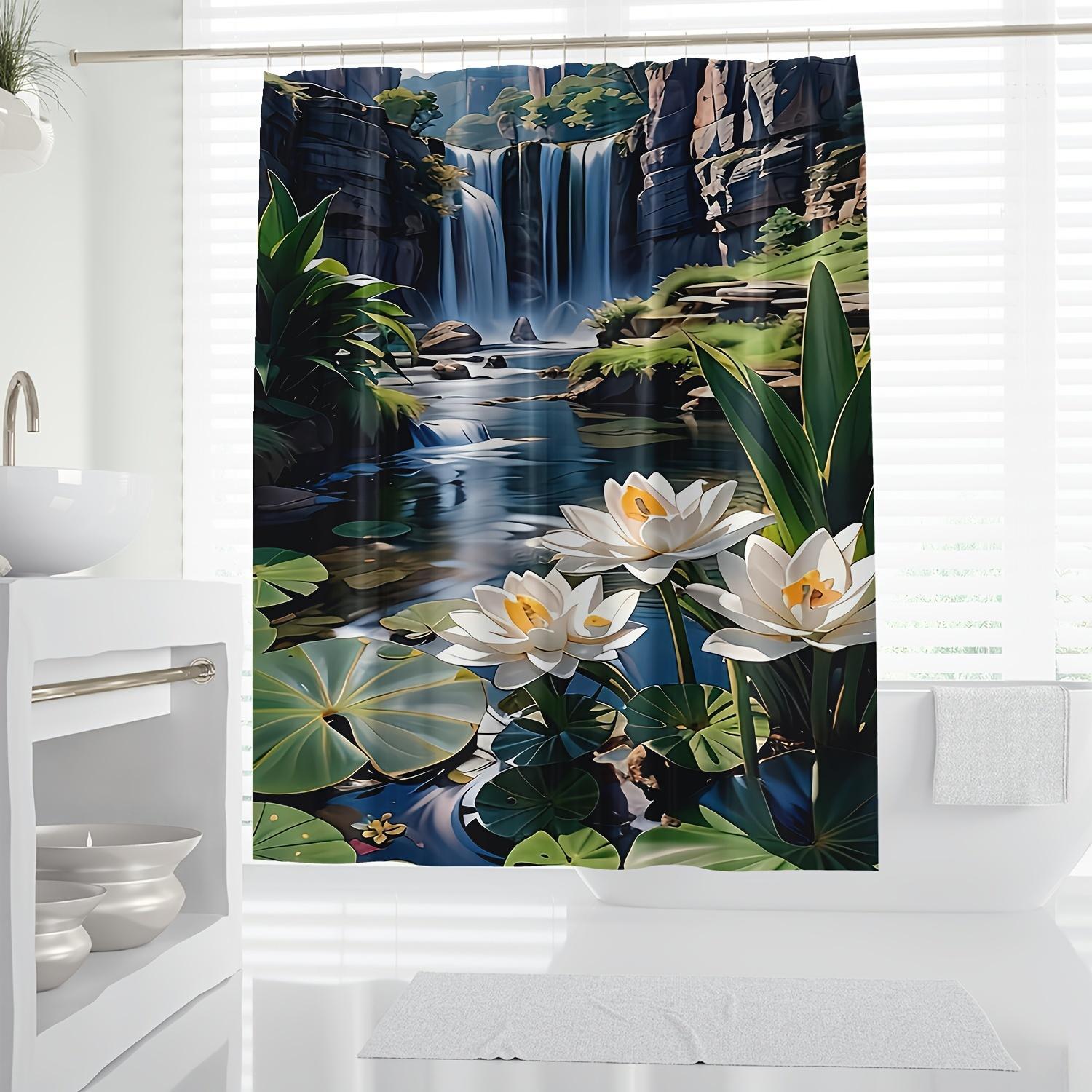 Home Textiles Luxury Curtains - Cortina de Chuveiro Impermeável de Poliéster