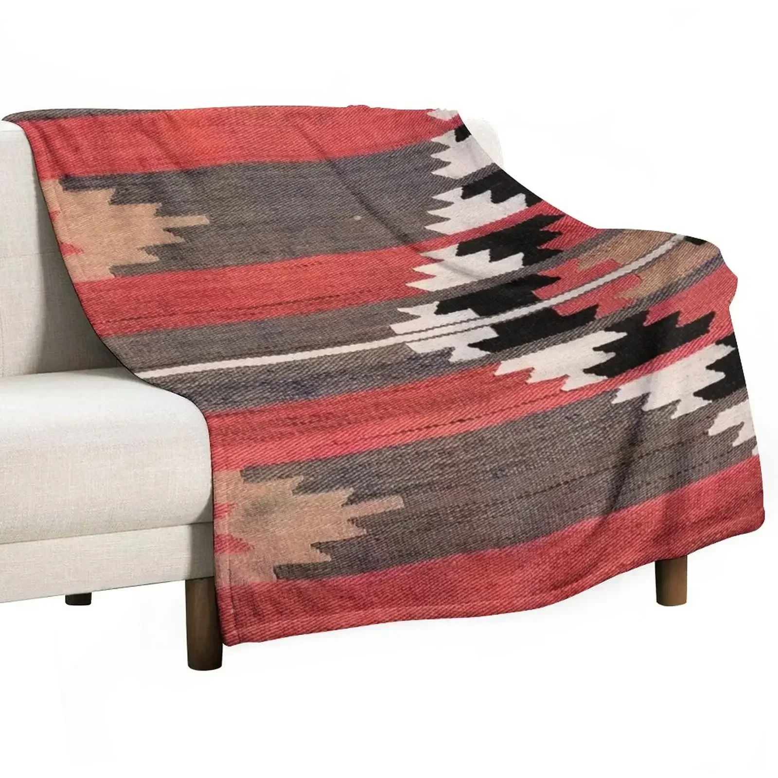 Home Textiles Luxury - Manta Geométrica Vintage Turca Kilim, Tecido