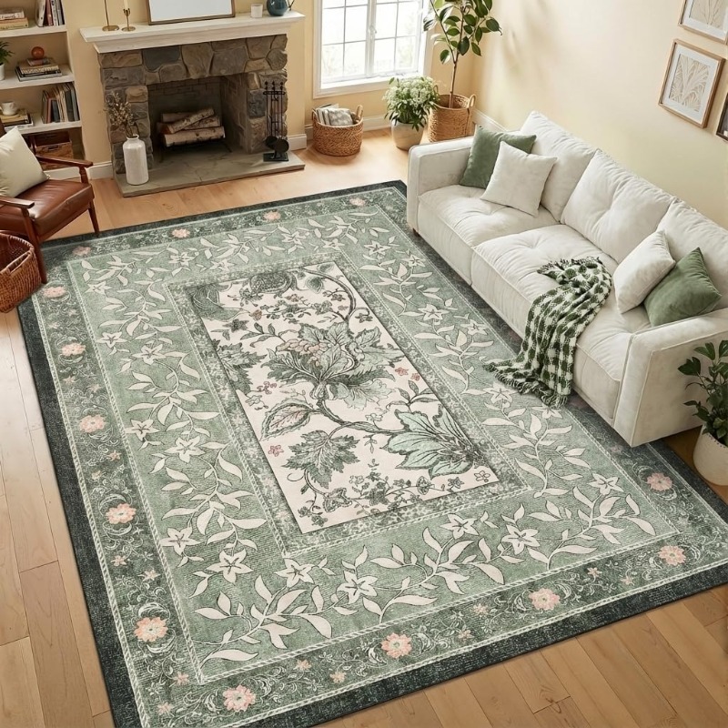 Home Textiles Online - Tapete Retrô com Estampa Botânica para