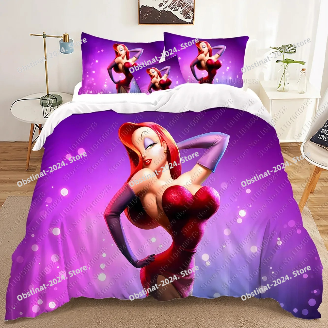 Moda Jessica Rabbit Conjuntos  - Home Textiles Classic Fashion avaliação e preço