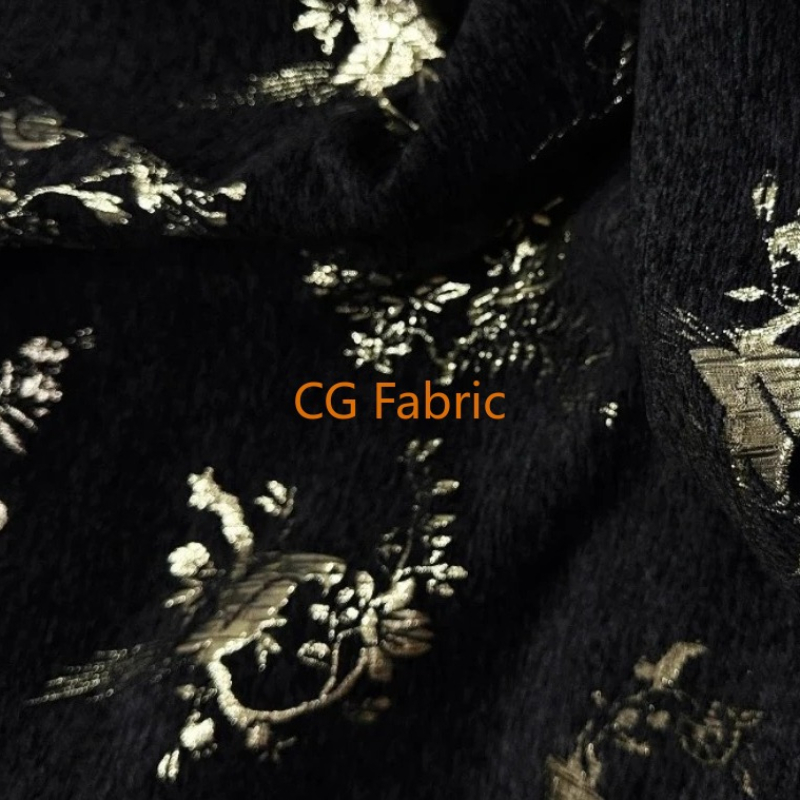 Fio de ouro chenille jacquard  - Home Textiles Luxury Curtains avaliação e preço
