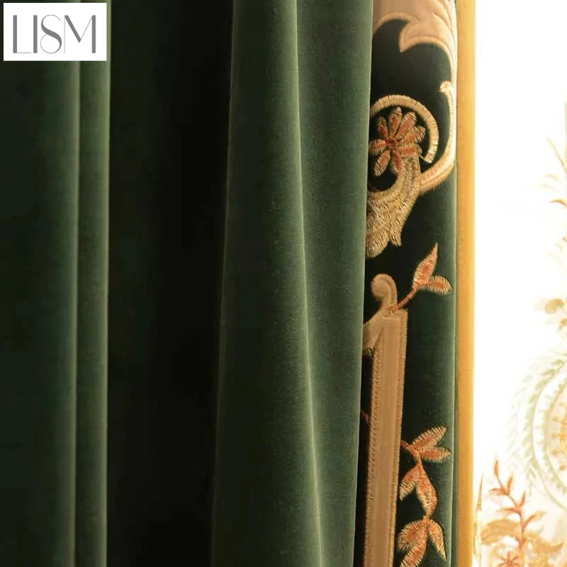 Cortinas de luxo europeias par - Home Textiles Luxury Curtains avaliação e preço