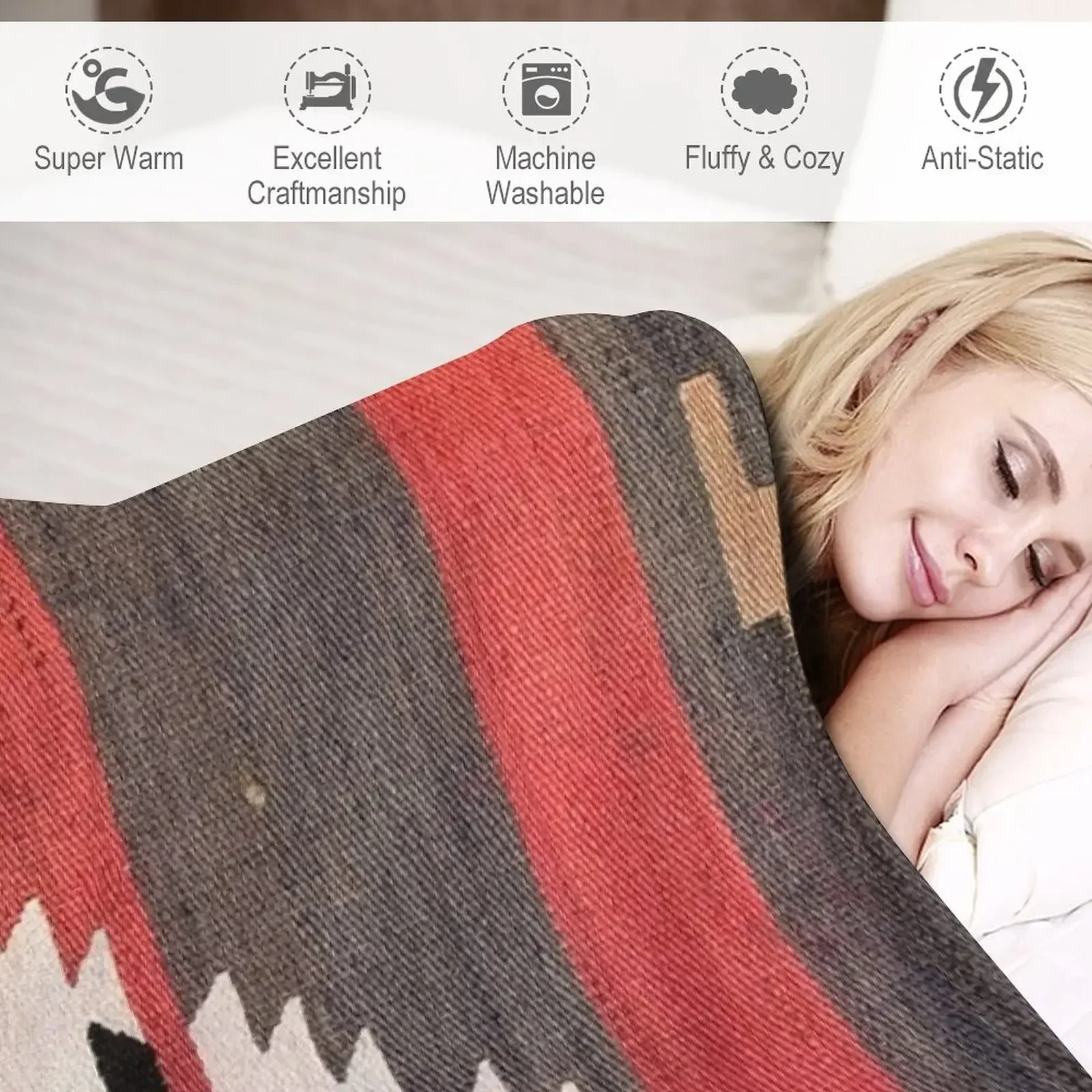 Manta Geométrica Vintage Turca - Home Textiles Luxury avaliação e preço